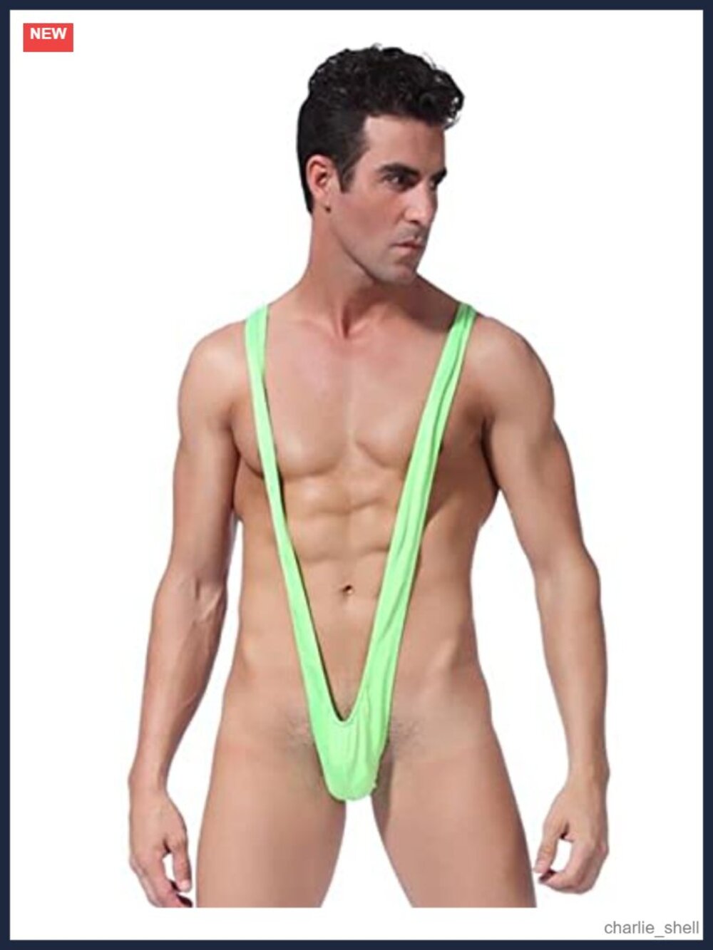 Men Mankini Swimsuit V Sling Bodysuit Halloween Costume